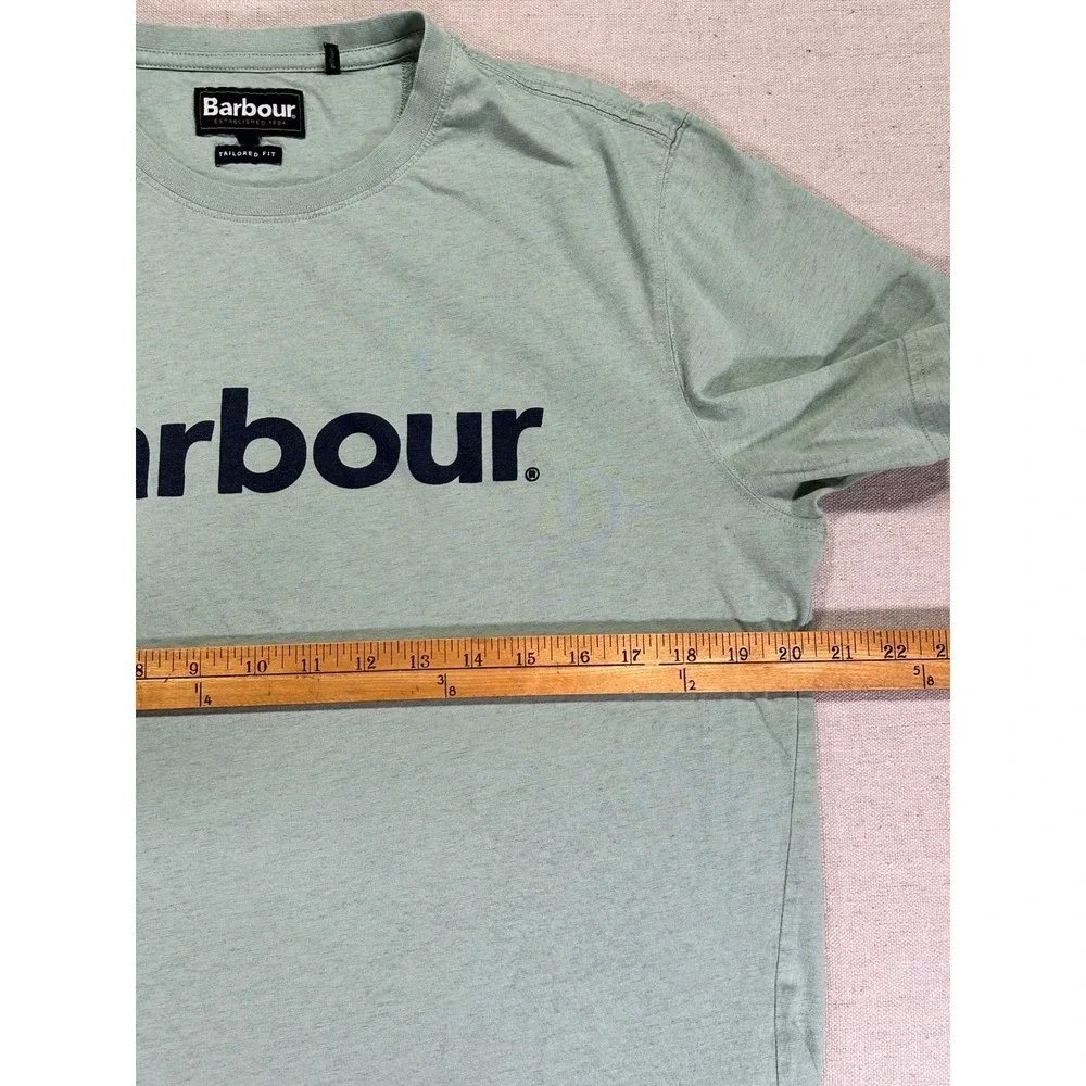 BARBOUR Men's Medium Spell Out T-Shirt Short Sleeve‎ Tee